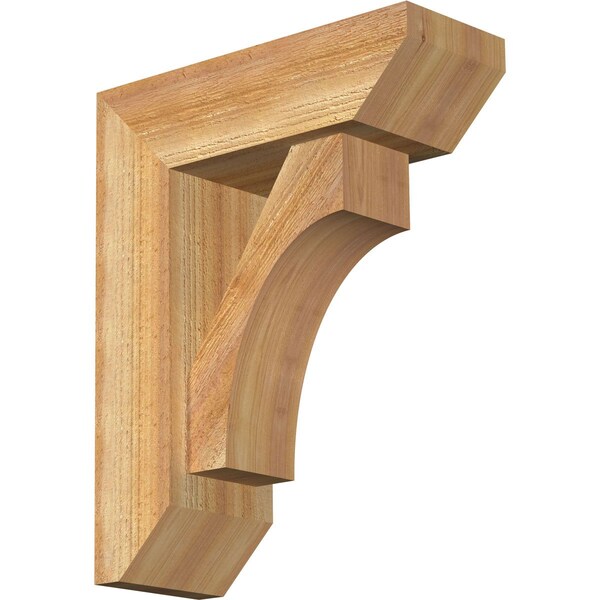 Ekena Millwork Westlake Slat Rough Sawn Bracket w/ Offset Brace, Western Red Cedar, 6"W x 16"D x 20"H BKT0604X16X20WTL06RWR - main